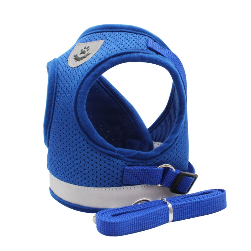 BL-844 Pet Chest Straps Reflective Breathable Dog Rope, Size: L(Blue)