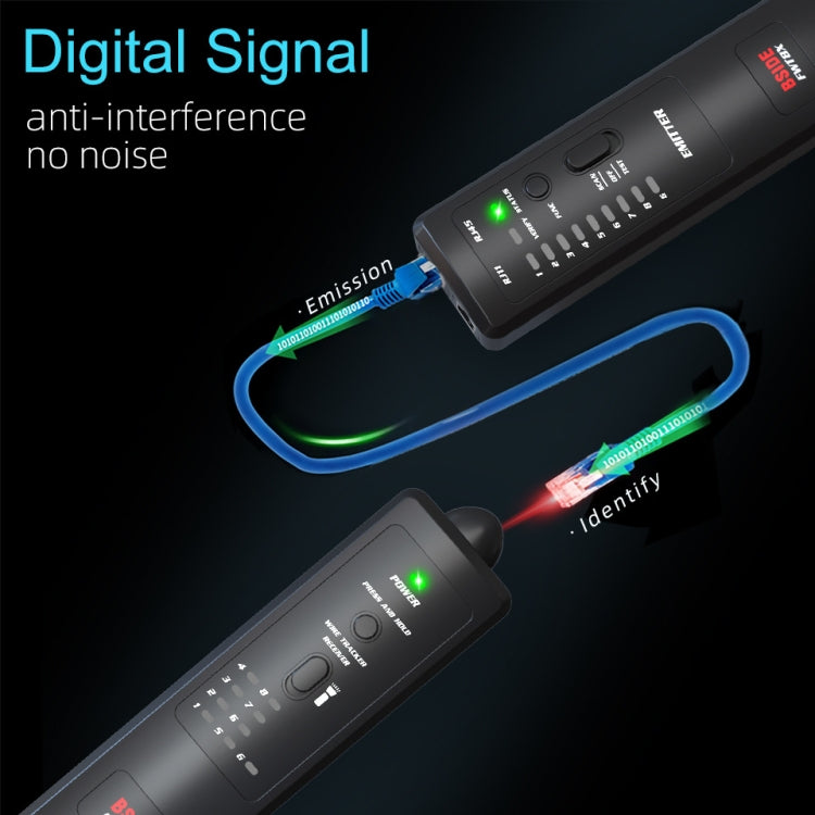 BSIDE FWT8X Dual Mode Network Wire Tracker Cable Toner RJ45 RJ11 Accur ...