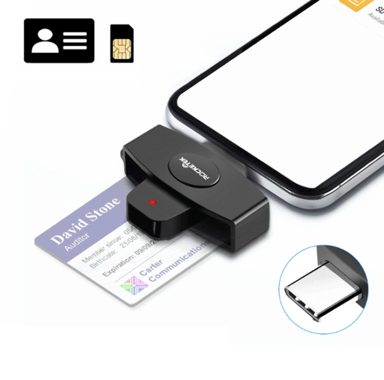 Rocketek CSCR3 Smart CAC Card Reader Type-C Bank Tax Declaration SIM C ...