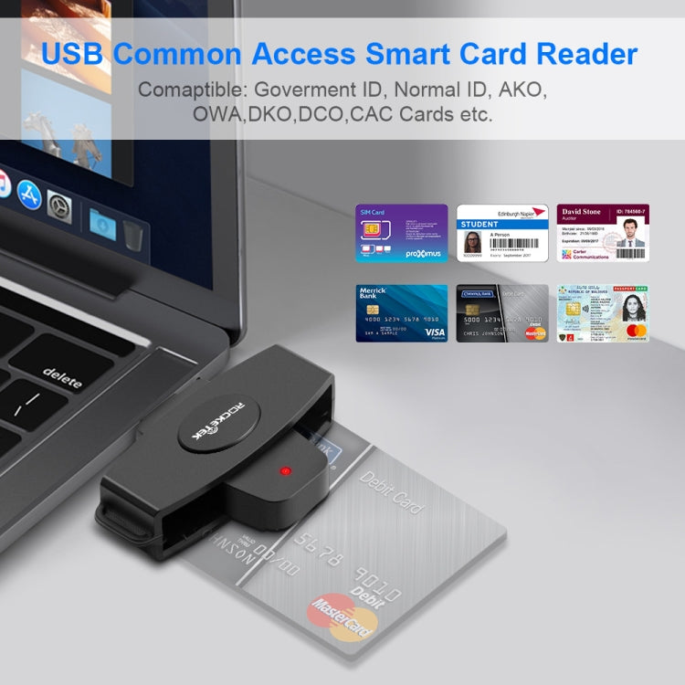 Rocketek CSCR3 Smart CAC Card Reader Type-C Bank Tax Declaration SIM C ...