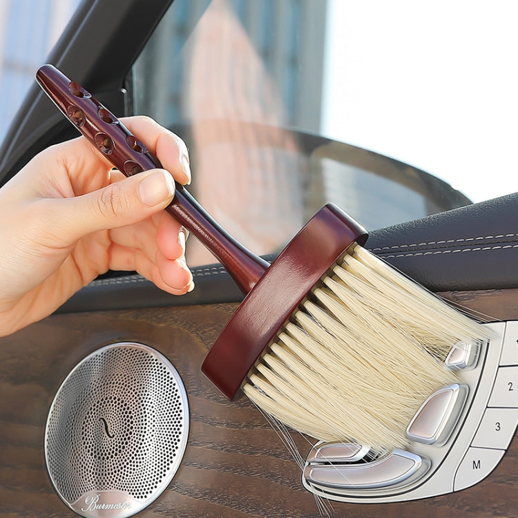 Wood Lengthening Handle Dust Brush Car Vent Internal Decoration Soft