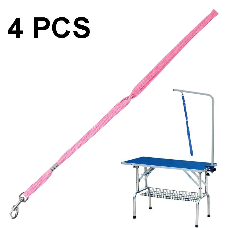 4pcs Fixed Rope Dog Traction Rope for Pet Bath Table, Color: Pink