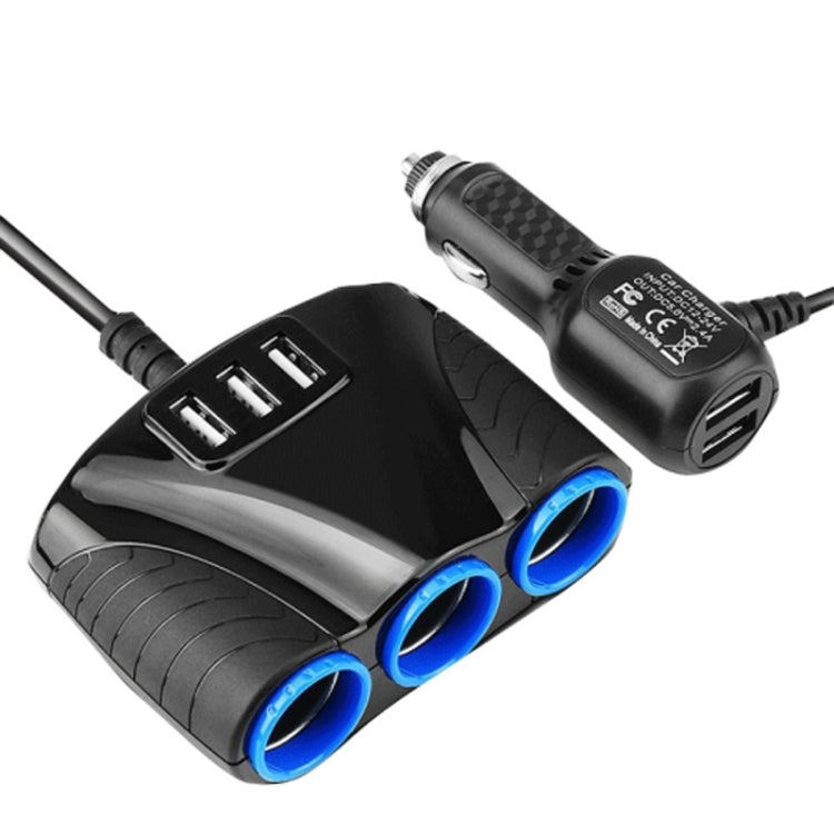JY-1905 120W Multifunctional USB 3 In 1 Car Cigarette Lighter Car