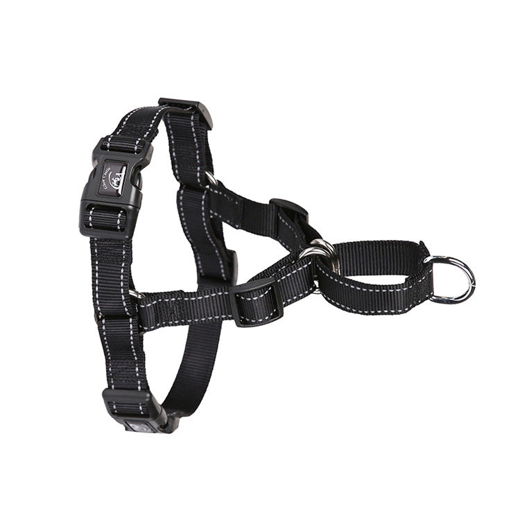 Glow Castle Pet Reflective Nylon Prevent Running Wild Chest Strap, Size: M(Black)