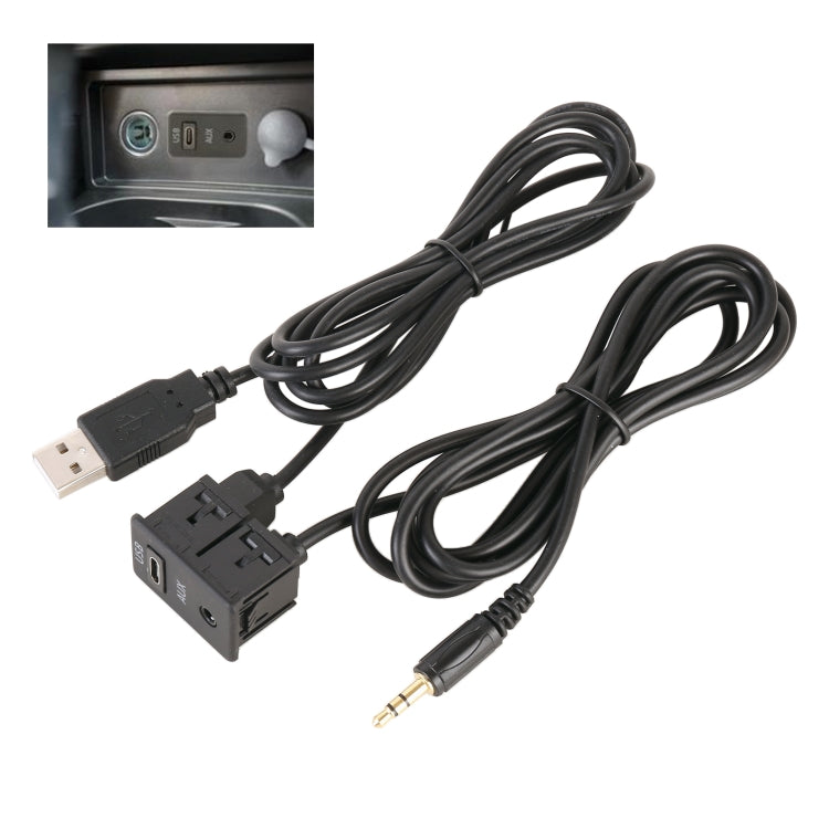 Car Universal Modified Type-C+AUX Interface Charging Use Extension
