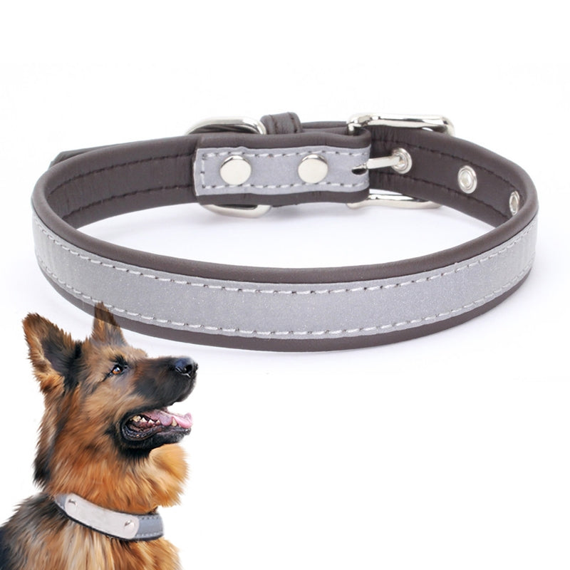 CL181K Pet Soft Reflecting Collar, Size: XS(No Iron Sheet Dark Brown)