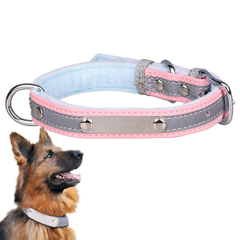 CL181K Pet Soft Reflecting Collar, Size: XS(Velvet Bottom Pink)