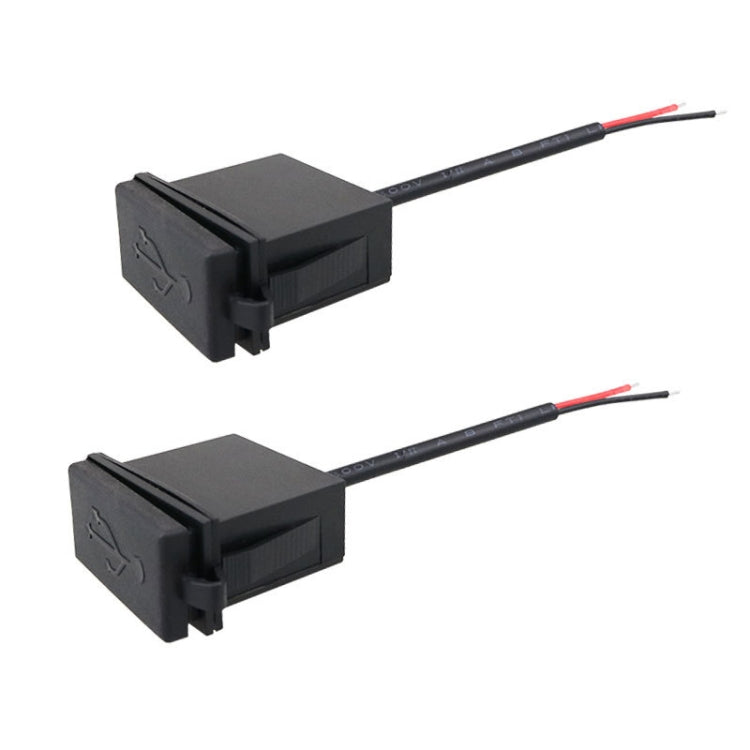 2PCS 2.4 A Motor Boat Trailer Car Modified Square Single USB Car