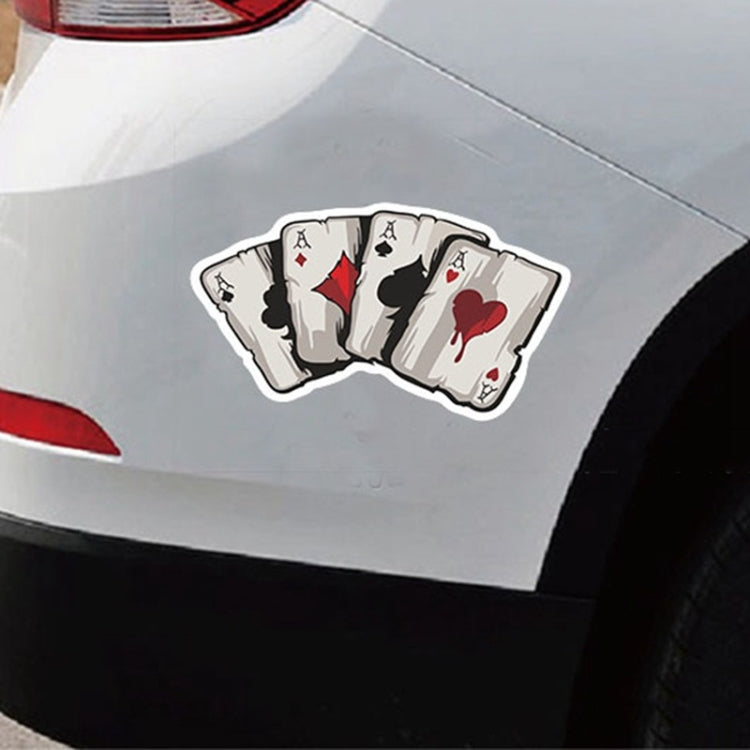 10 PCS Colourful Spray-painted Reflective Playing Card Sticker