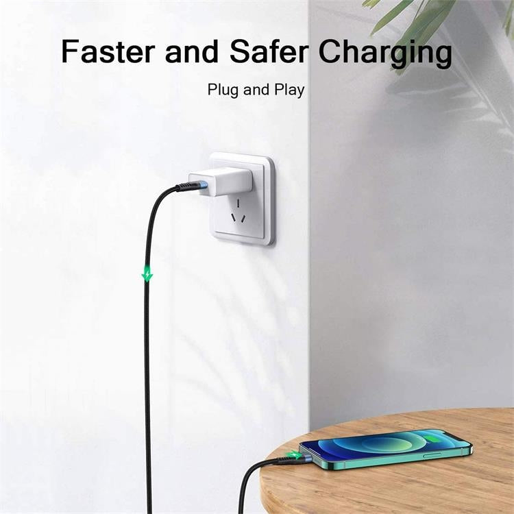 QGeeM MF01 USB-A To 8 Pin Phone Tablet Fast Charging Data Cable, Lengt ...