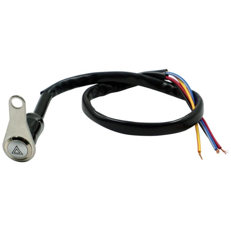 KG-057 Motorcycle Handlebar LED Self-lock Metal Button Dual Flash