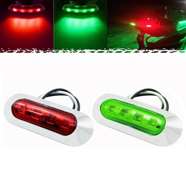1Pair MK-234 12V Yacht Ships 4LED Navigation Lights Red And Green