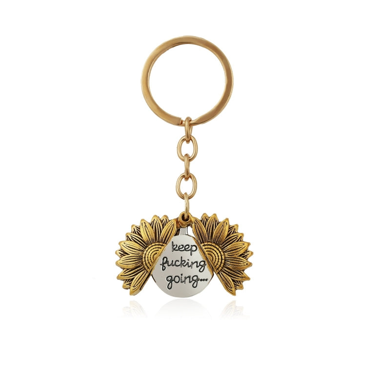 Alloy Sunflowers Shape Can Open Double Side Engraving Accessories