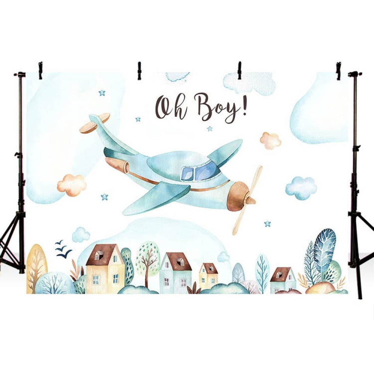 Aircraft Theme Birthday Background Cloth Party Decoration Photography Background, 150x100cm, 180x110cm, 180x120cm, 210x150cm