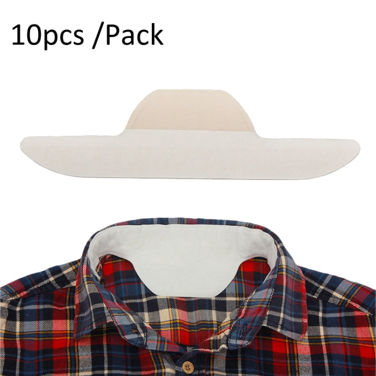 10pcs /Pack Disposable Self-Adhesive Sweat Pads T-Shirt Neck Collar Hat Absorbent Sticker, 25cm, 29cm