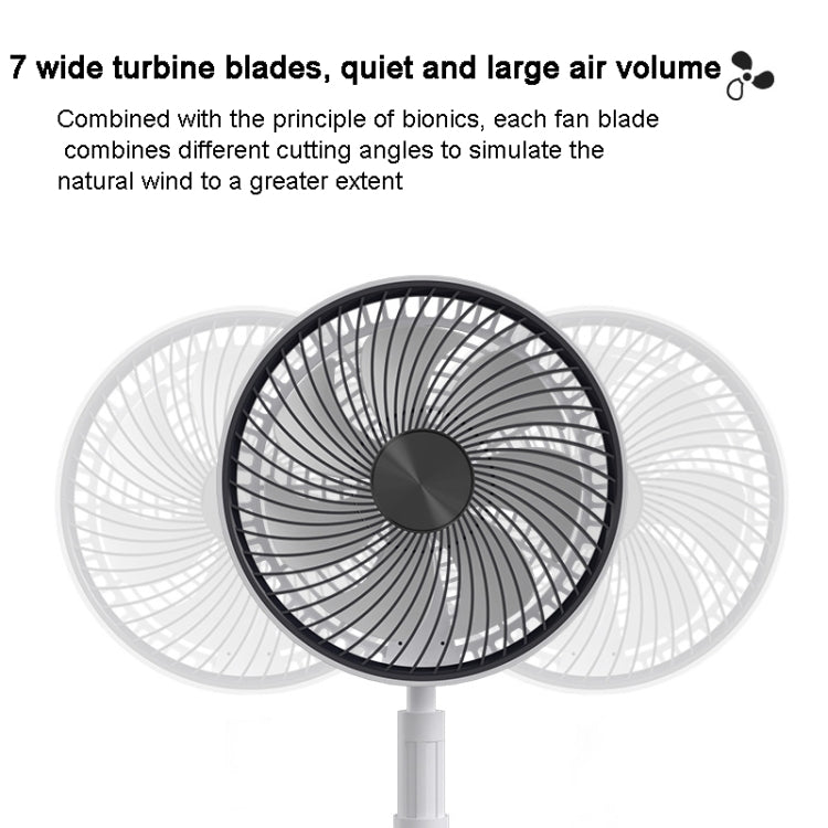 8-inch Portable Folding Telescopic Fan Can Shake Head with Timing & Re ...