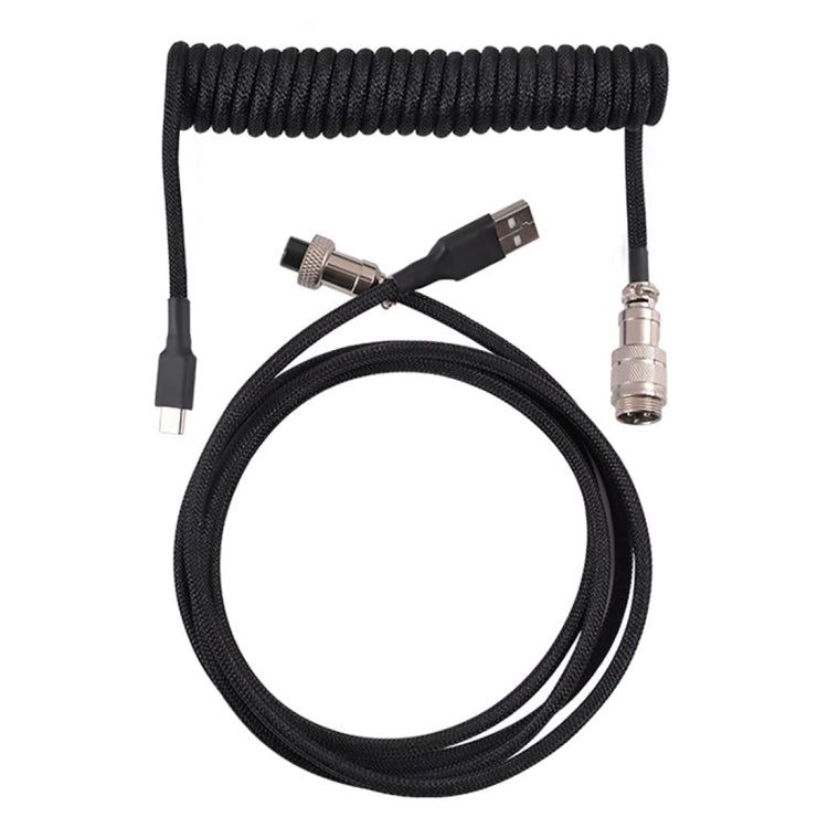 USB-C/Type-C  Mechanical Keyboard Wire Computer Aviation Connector,Cable Length: 3m, 3m(White), 3m(Black), 3m(Colorful)