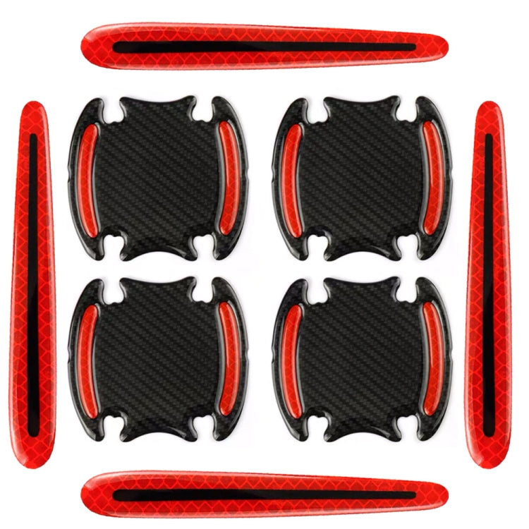 8pcs/set Car Door Handle Rearview Mirror Safety Warning Protective