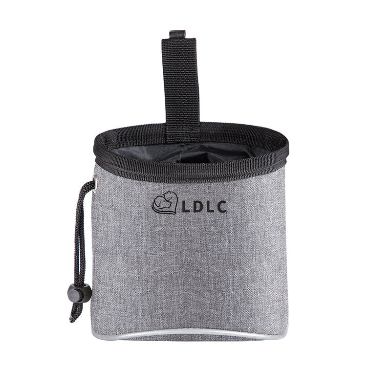LDLC Outdoor Pet Snack Bag Oxford Cloth Reflective Dog Training Bag(Light Grey)