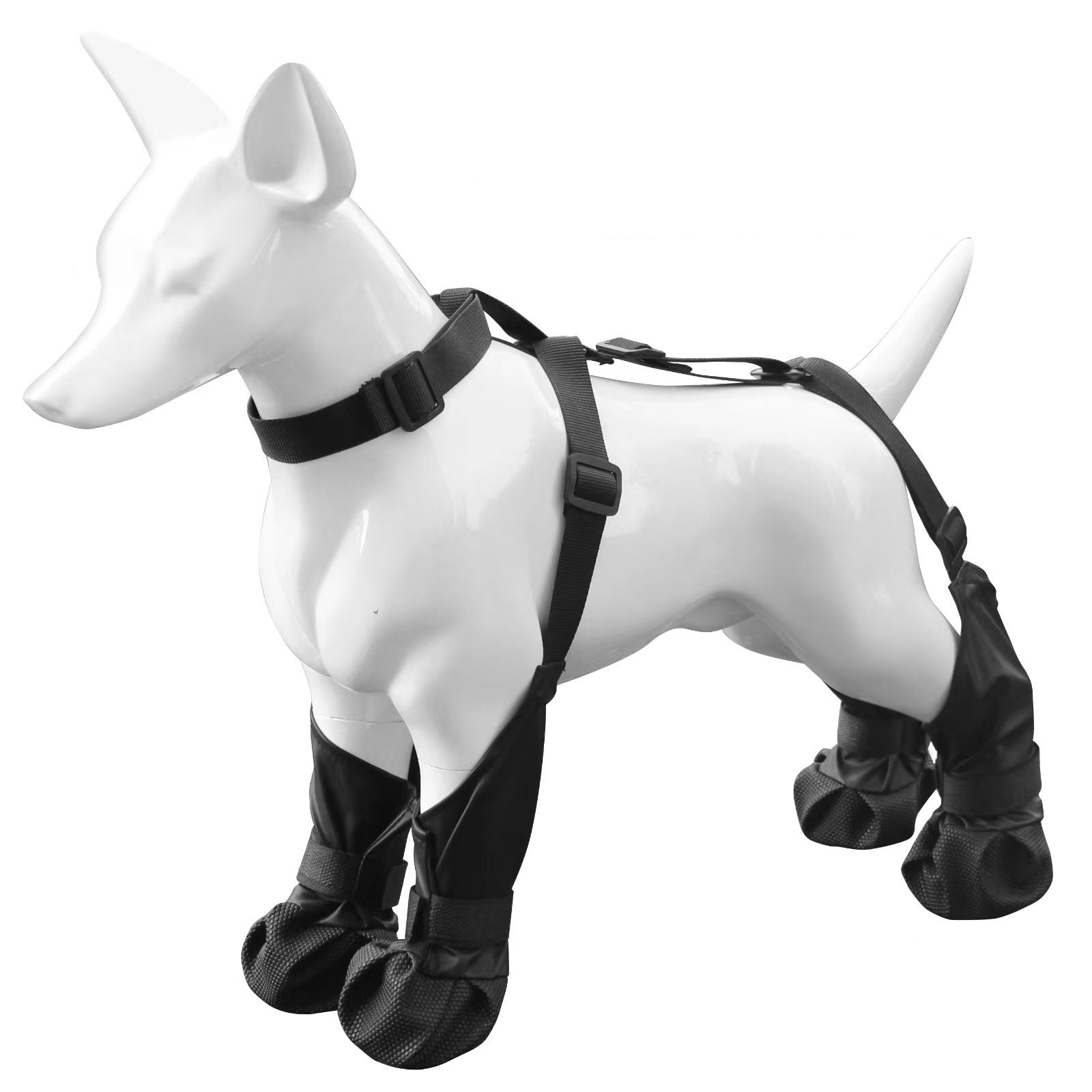 Waterproof Dog Boots Anti-Slip Dog Shoes Pet Paw Protector, Size: S(Black)