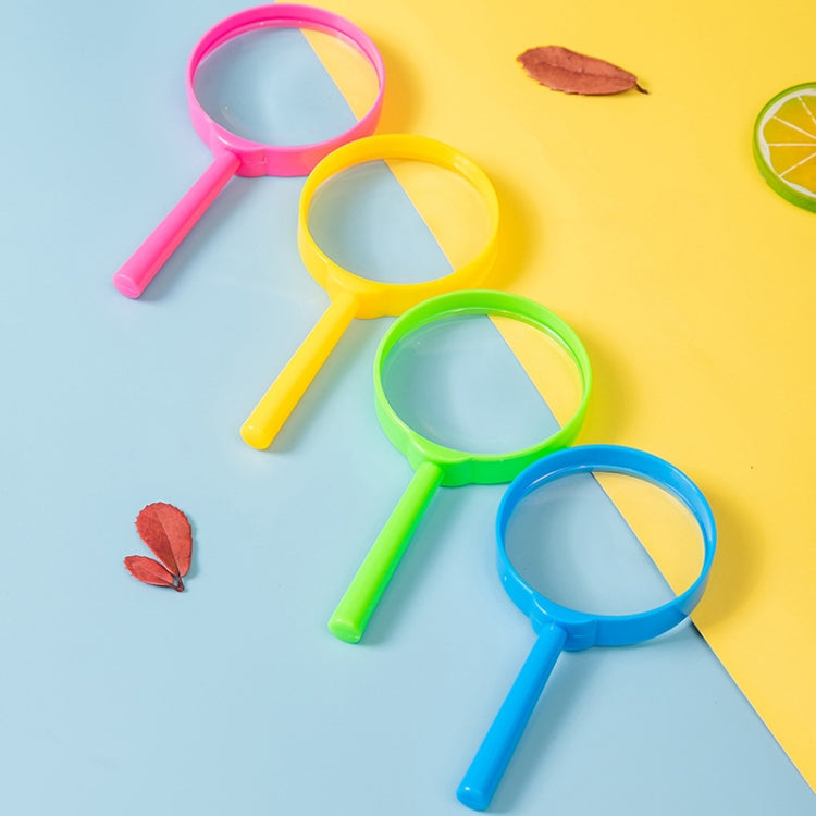 4pcs Children Color Magnifier 60mm Handheld Plastic Magnifying Glass