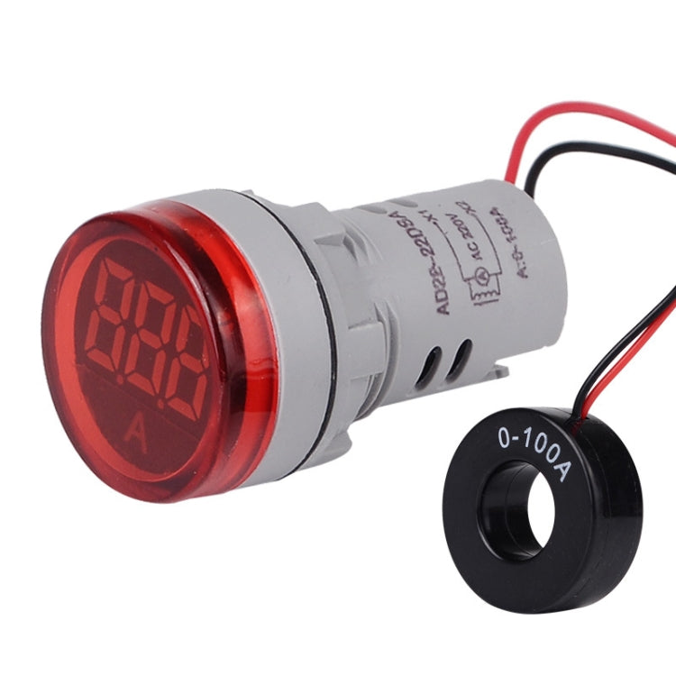 SINOTIMER ST16A Round 22mm LED Digital Signal Light 220V AC Ammeter