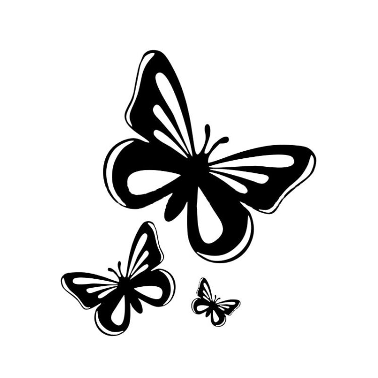 3pcs /Set Butterfly Hollow Car Scratch Decorative Fuel Tank Cap