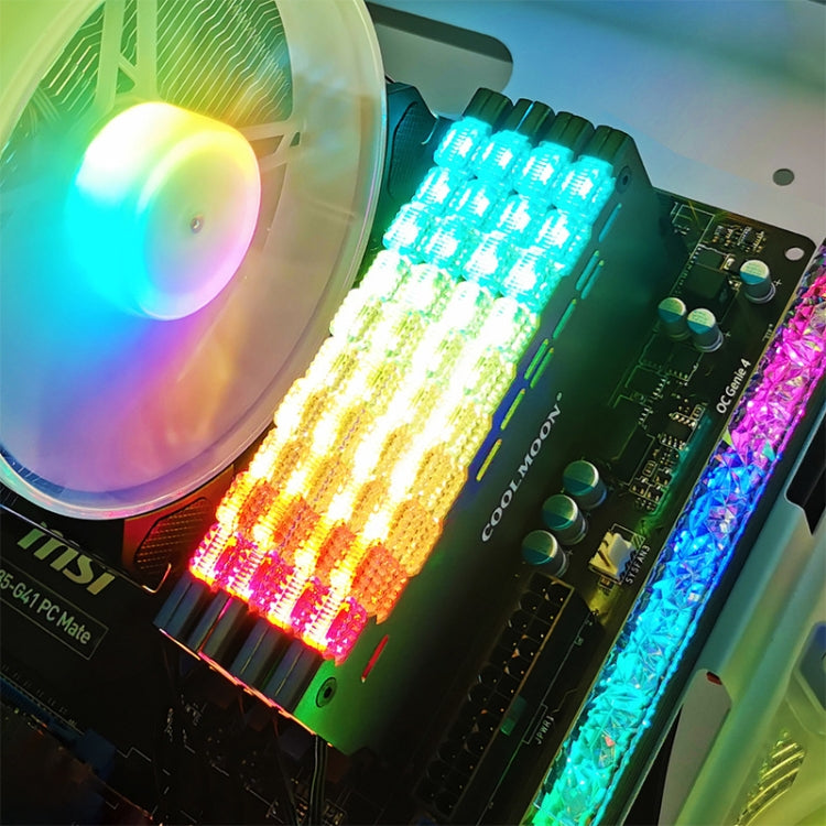 COOLMOON RA-2 Heatsink Cooler ARGB Colorful Flashing Memory Bank Cooling Radiator For PC Desktop Computer Accessories