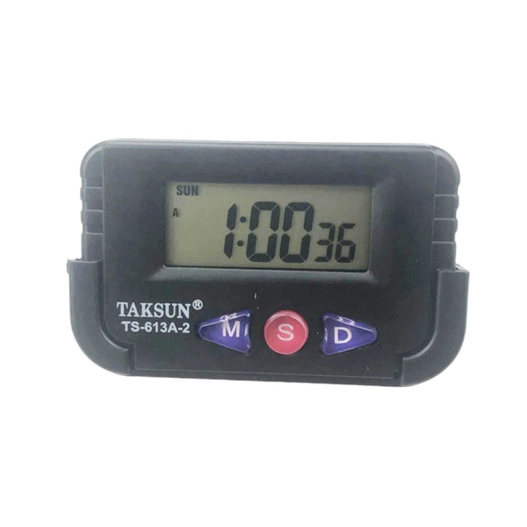 TAKSUN TS-613A-2 LED Display Electronic Car Clock Double-sided Glue