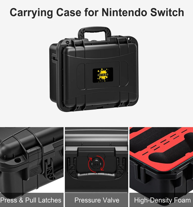 DEVASO For Switch / OLED IP67 Waterproof Storage Case Hardshell Bag ...