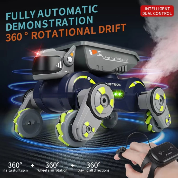 Eight Wheel Stunt Robot Dog Smart Gesture Sensor RC Kids Toy Car With ...