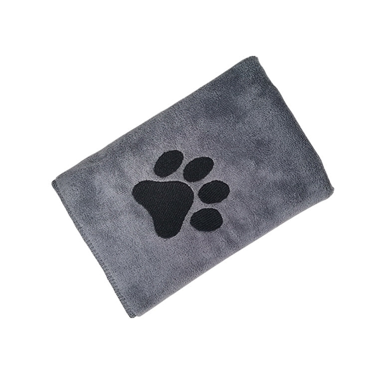 Pet Microfiber Absorbent Towel Cat Dog Bath Cleaning Towel, Size: 50x100cm(Middle Gray)