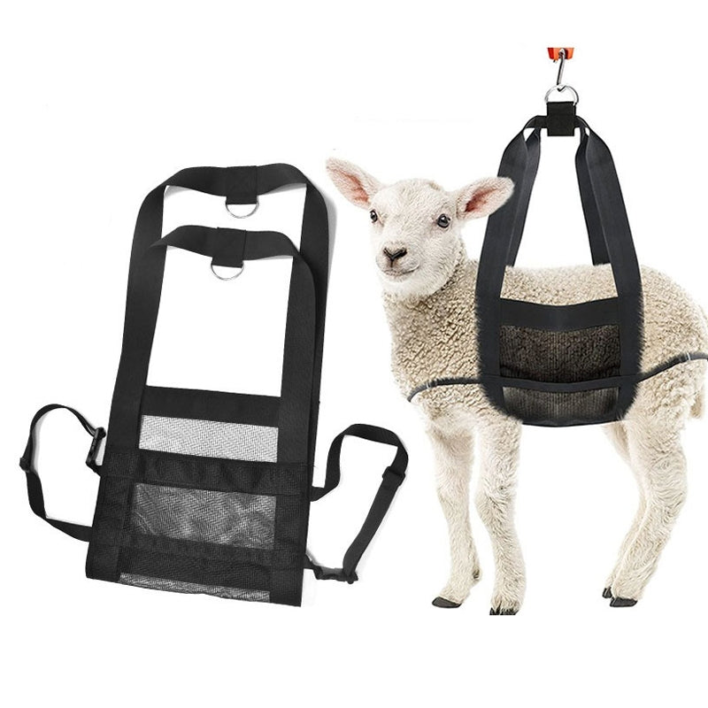 Adjustable Calf And Lamb Weigh Bag Suspended Casualty Reduction Strap(Black)