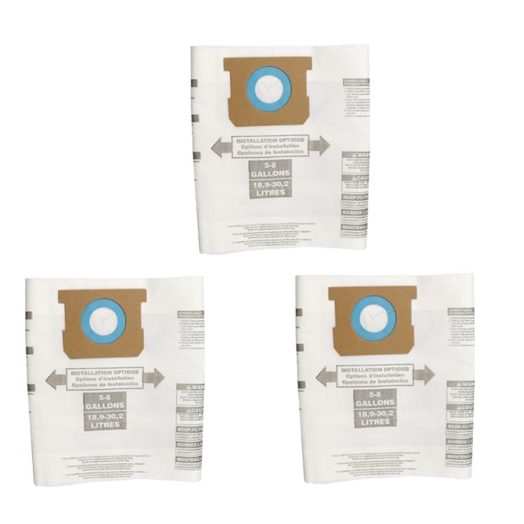3pcs /Pack Dust Bag For Shop-Vac 5-8 Gallon Vacuum Cleaners