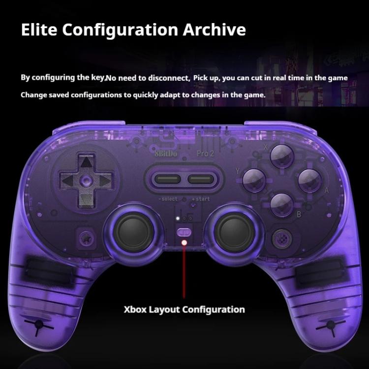 8BitDo Pro2 Retro Hall Edition Translucent Bluetooth With Back Button ...