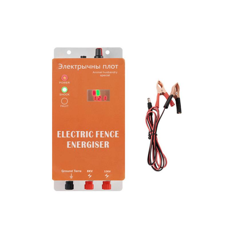 5km Standard EU Plug 12V Electric Fence for Livestock High Voltage Pulse Farm Electric Poultry Equipment