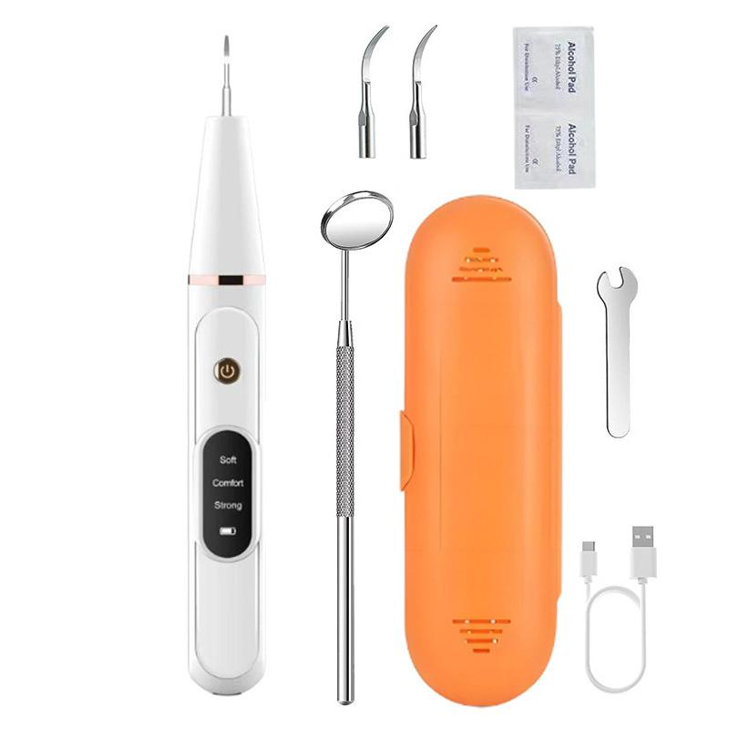 Pet Ultrasonic Teeth Cleaner Dog Tooth Brushing Kit Plaque Tartar Remover Dental Care Tool, Spec: With Gift Box Oral Mirror (White)