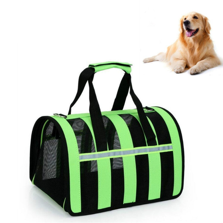 Foldable Mesh Breathable Pets Go Out Portable Diagonal Carrying Bag, Size:S(Green)