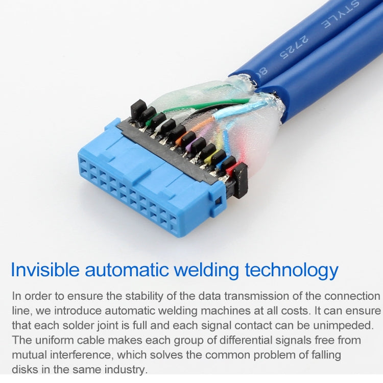 USB3.0 20P Bezel Cable Chassis PCI Bit Expansion USB3.0 Female Full-he ...