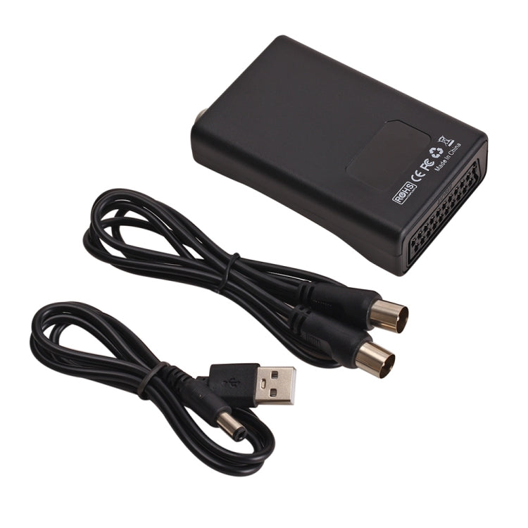 SCART to RF Video Converter, Support RF67.25MHz, 61.25MHz, SCART to RF ...