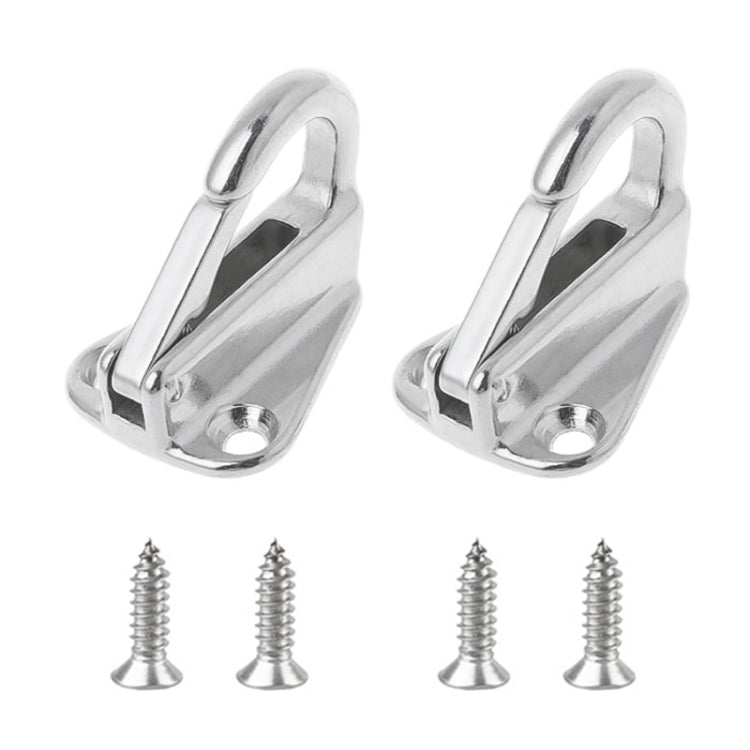 316 Stainless Steel Yacht Fender Hook Spring Coat Hook with 2 x