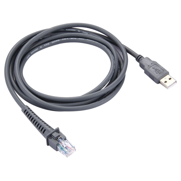 2m USB A Male to RJ45 Scanner Serial Data Cable for Symbol LS2208 /