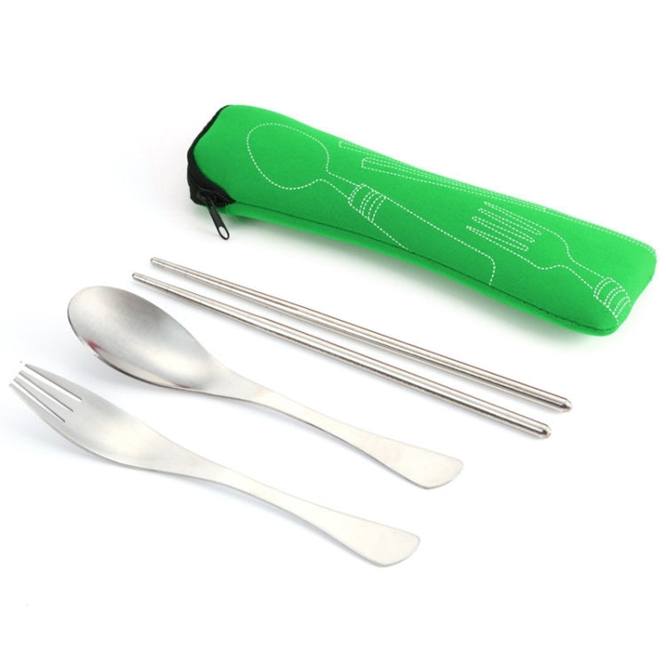 Three-Piece Outdoor Cutlery, Grass green, Fluorescent green, Orange, Purple, Big Red, Light blue, Dark blue, Rose Red